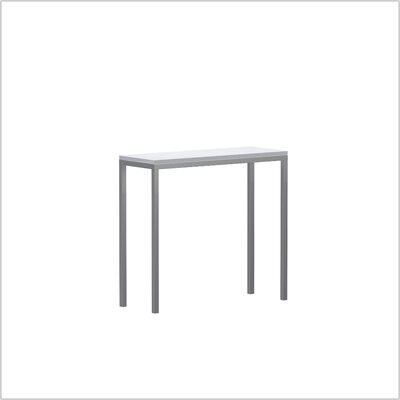 NewYork steel sitztisch 80 x 30 weiß schraeg